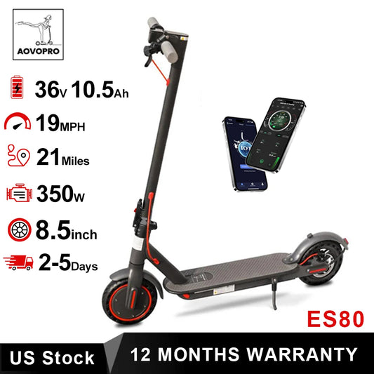 AOVOPRO ES80 350W Electric Scooter Smart App Control