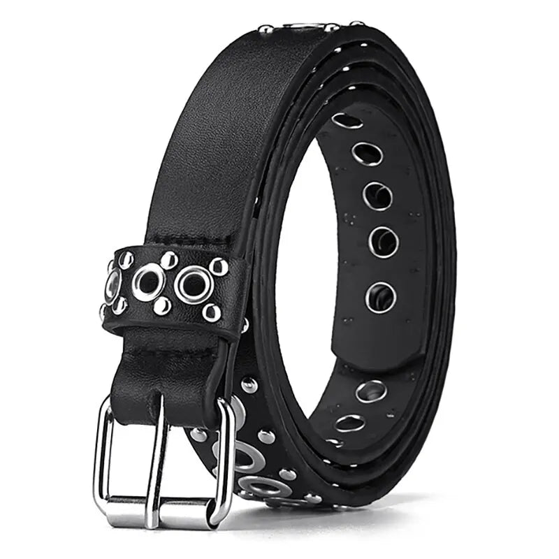 Women Fashionable Rivet Needle Buckle Thin Waist Belt