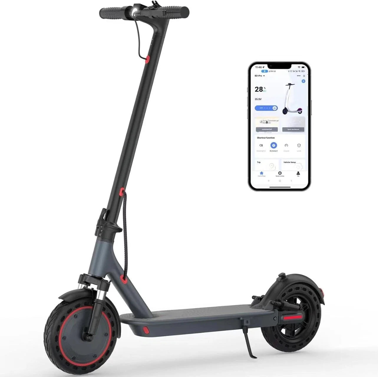 AOVOPRO TMAX Electric Scooter 500W 22MPH App Smart Folding