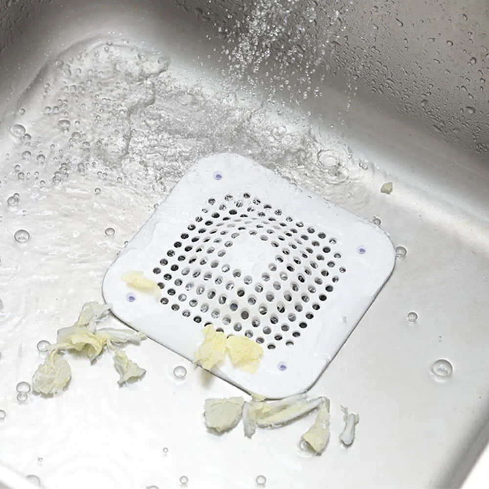 Silicone Suction Cup Sink Strainer And Shower Hair Catcher Screen