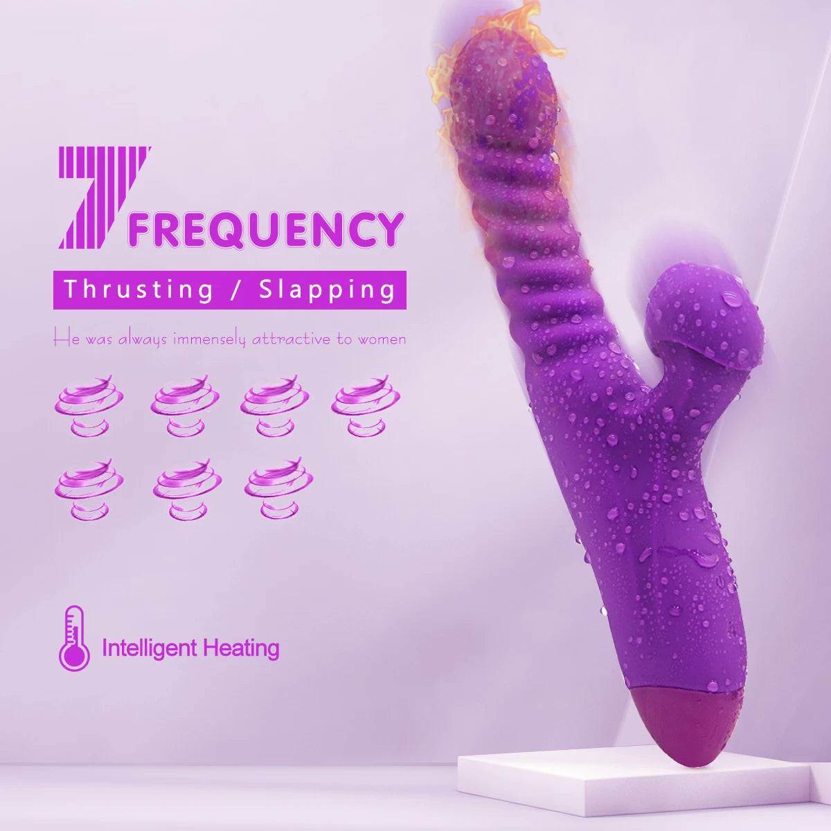 Vibrating Telescopic Flapping Clitoral Stimulator For Women