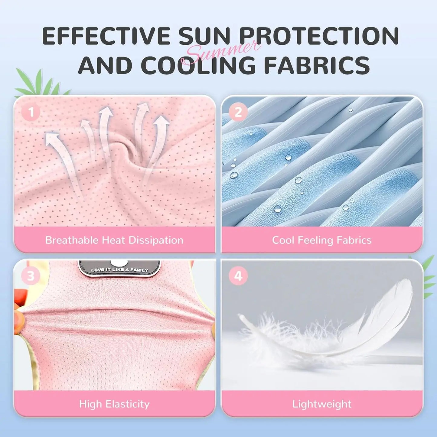 Dog Cooling Vest With SPF 30 Sun Protection D Ring