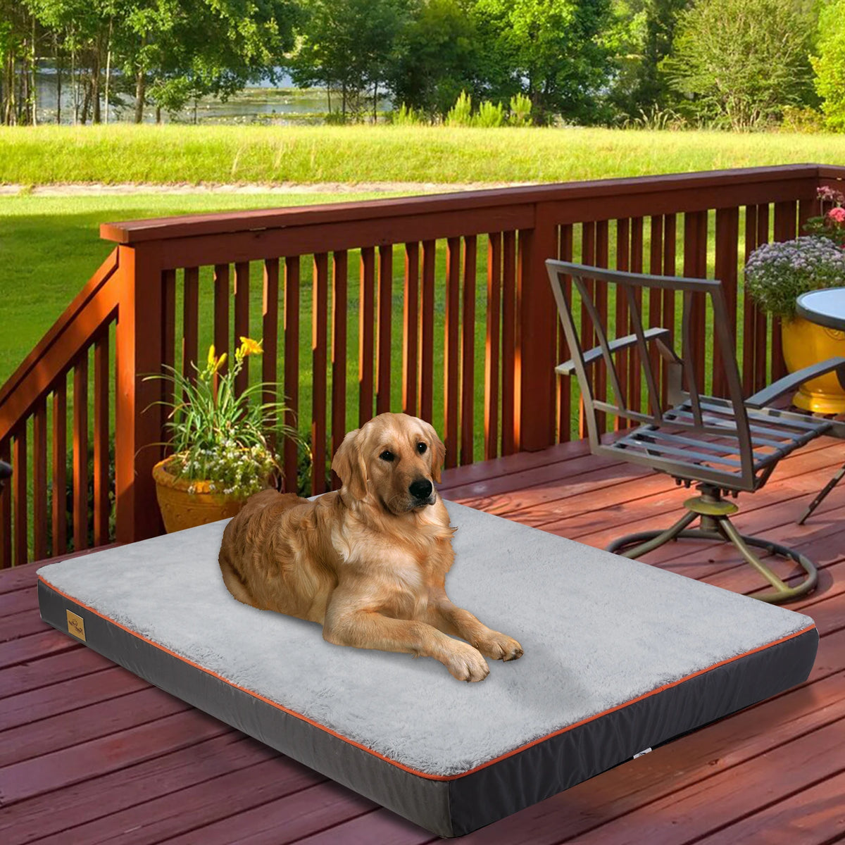 BINGOPAW Orthopedic Dog Bed With Washable Removable Waterproof Cover