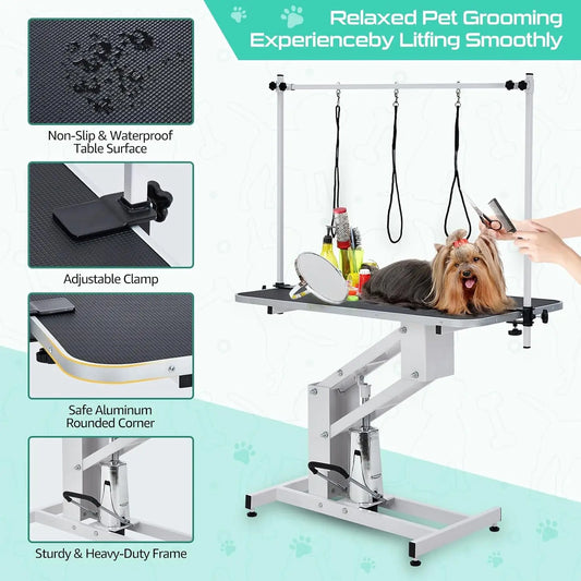 Garvee Electric Height Adjustable Dog Grooming Table With Grooming Arm