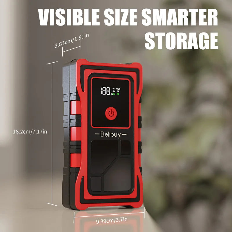 Portable Jump Starter 7000A Peak Current Bidirectional Fast Charge