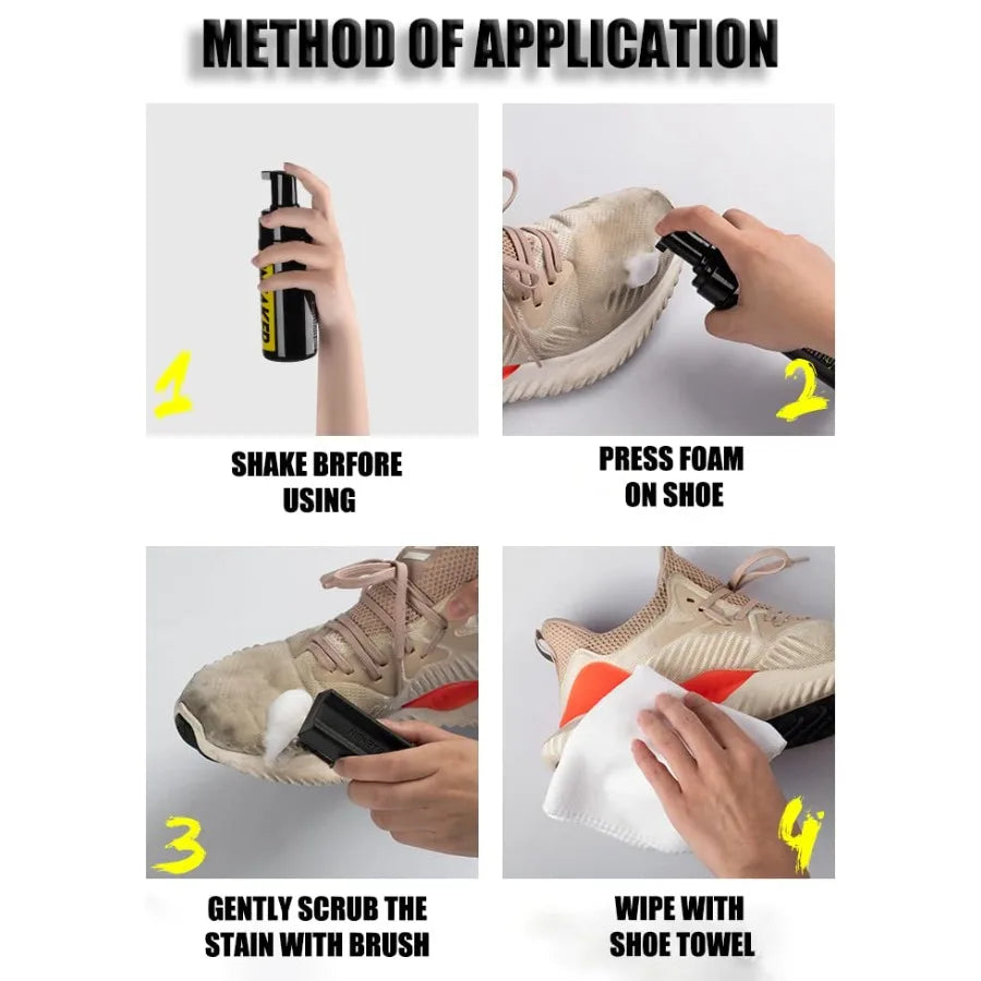 Cozgo Shoe Cleaner Kit Water Free Foam For Sneakers