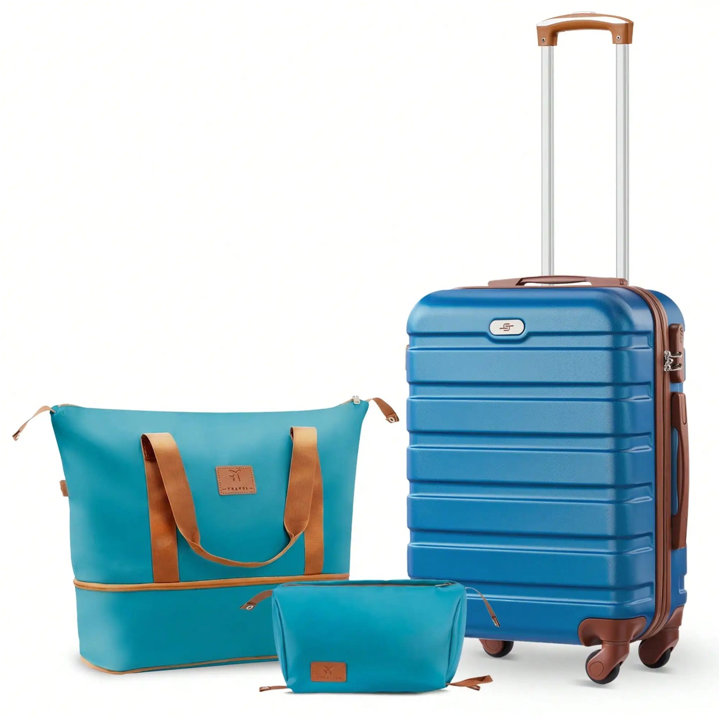 Carry-On Luggage Set 3-Piece Hardshell With Spinner Wheels