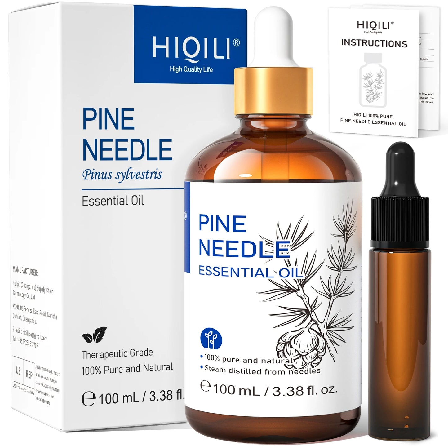 HIQILI Essential Oils Frankincense Lemon Rosemary Lavender Tea Tree Ylang