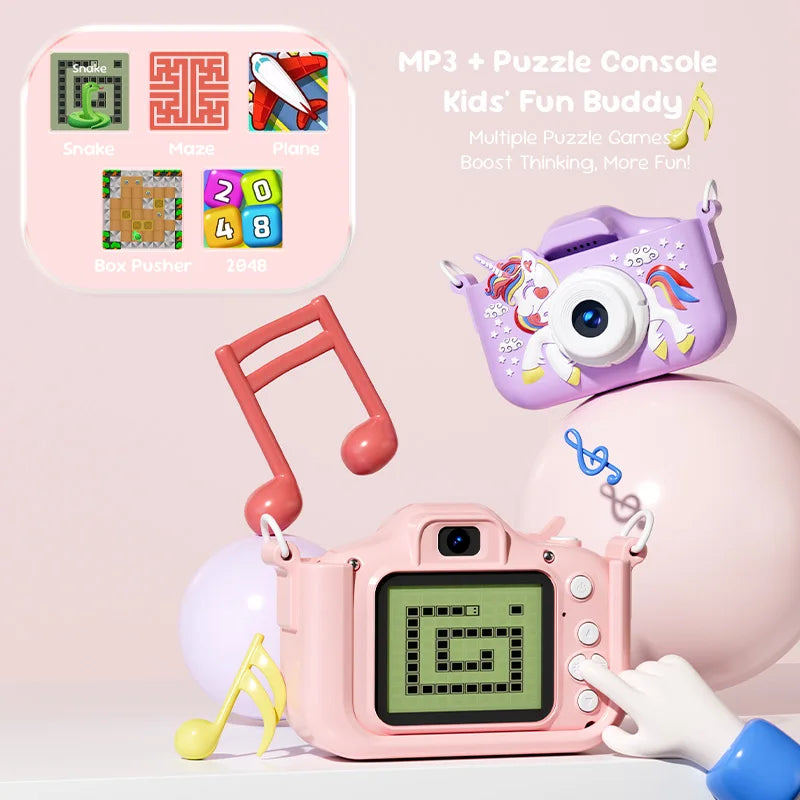 Kids Camera 1080P HD Toy Video Camera With Silicone Case Gift