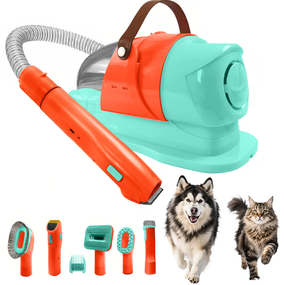 Pet Grooming Vacuum Kit With Professional Clipper And Hair Removal