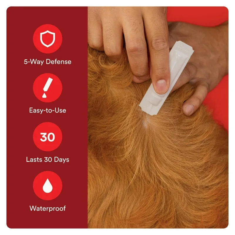 Ultra Flea and Tick Prevention for Dogs Waterproof Topical Drops