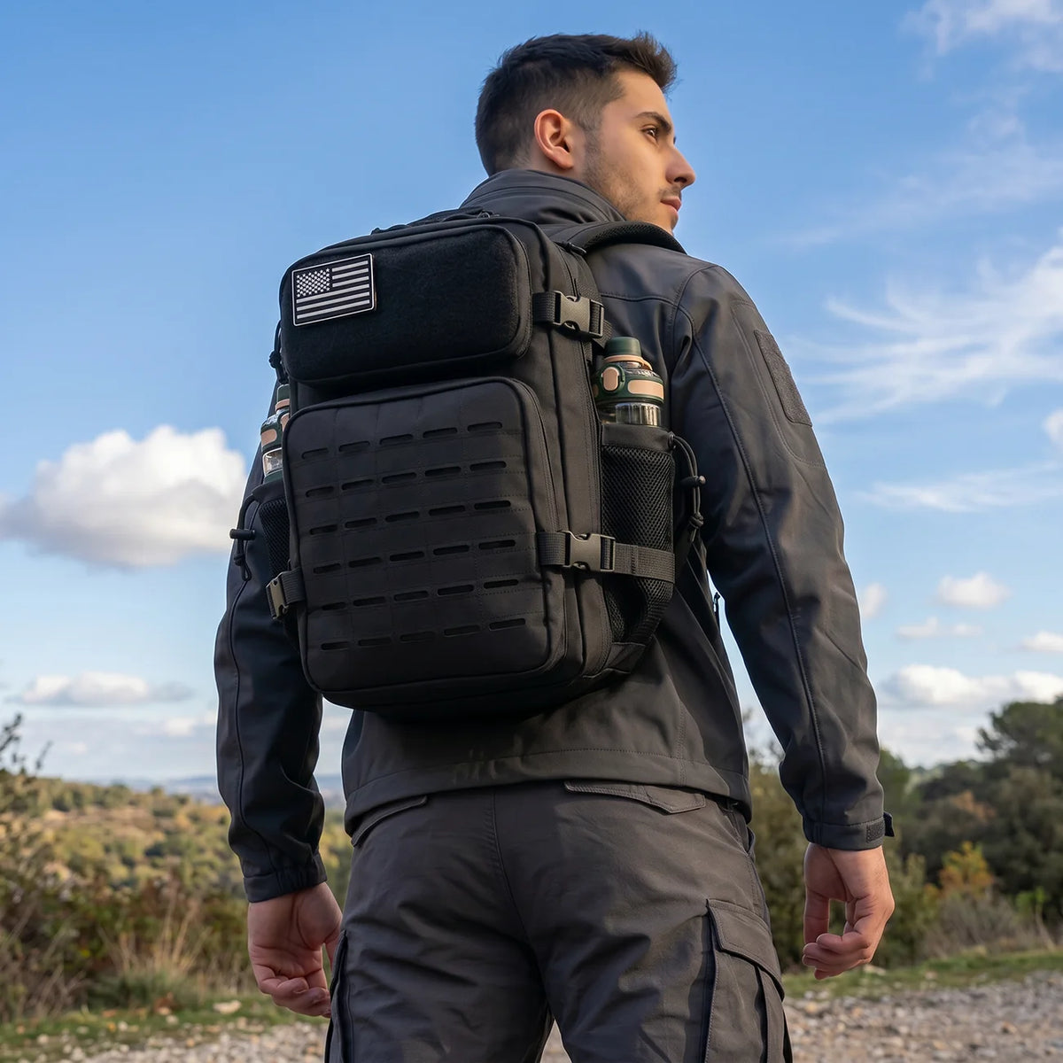 ReFire Gear Molle Tactical Backpack Featuring Cup Holders