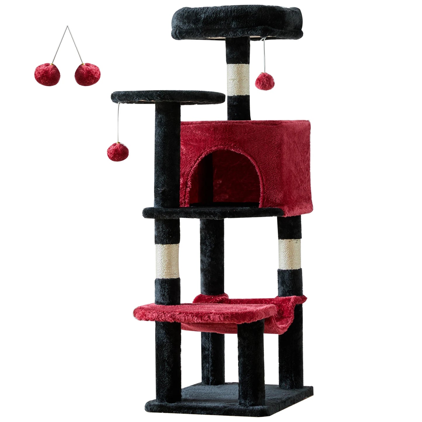 JHK Four Level Cat Tree Indoor Climbing Tower With Sisal