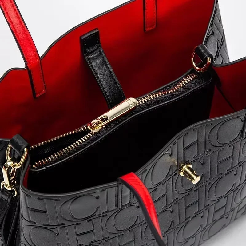 CH Women Tote Bag Large Capacity Shoulder Handbag Purse