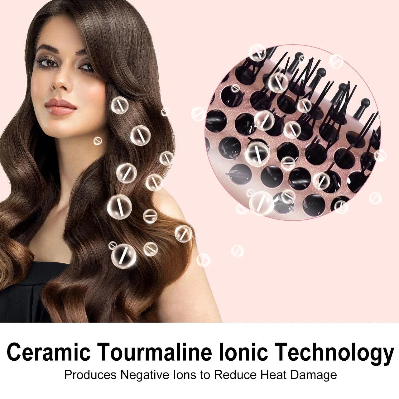 HATTEKER Electric Curling Comb Hair Roller for Home Heat Styling