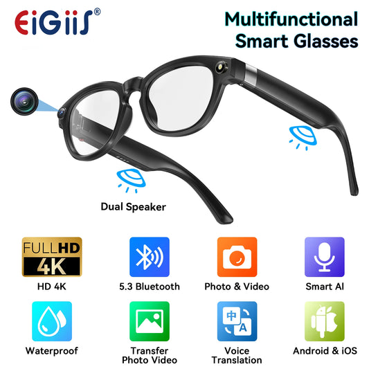 EIGIIS AI Smart Glasses With Bluetooth Calls And Translation