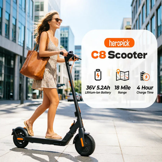 HeroPick C8 Adult Electric Scooter 350W 19MPH Foldable