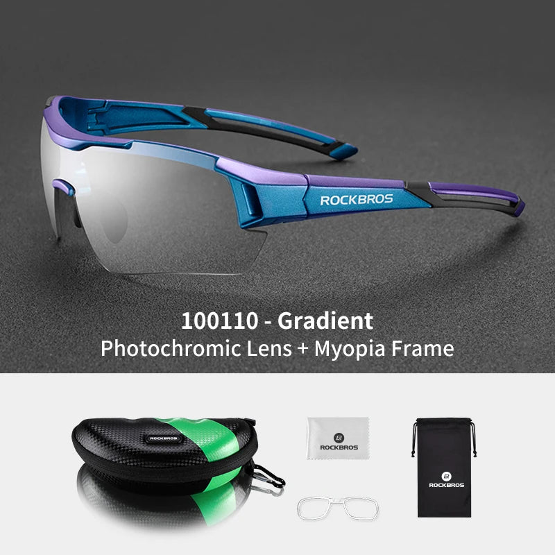 ROCKBROS Photochromic Cycling Glasses UV400 Protection Sunglasses