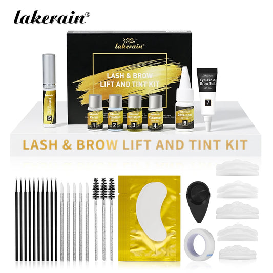Lakerain Lash And Brow Lift Tint Kit Waterproof Long Lasting