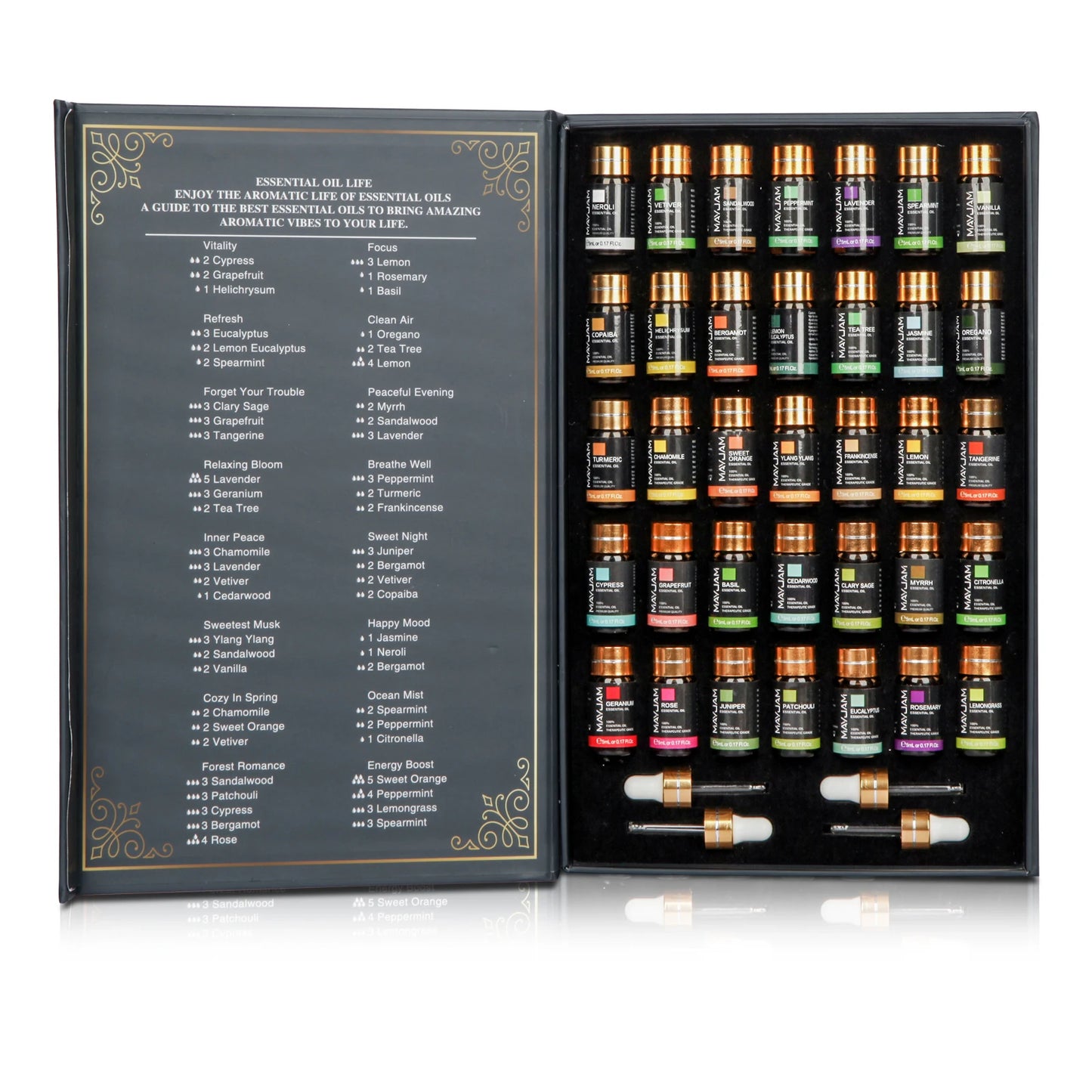 MAYJAM Essential Oils Set Lavender Eucalyptus Neroli Oregano Vanilla