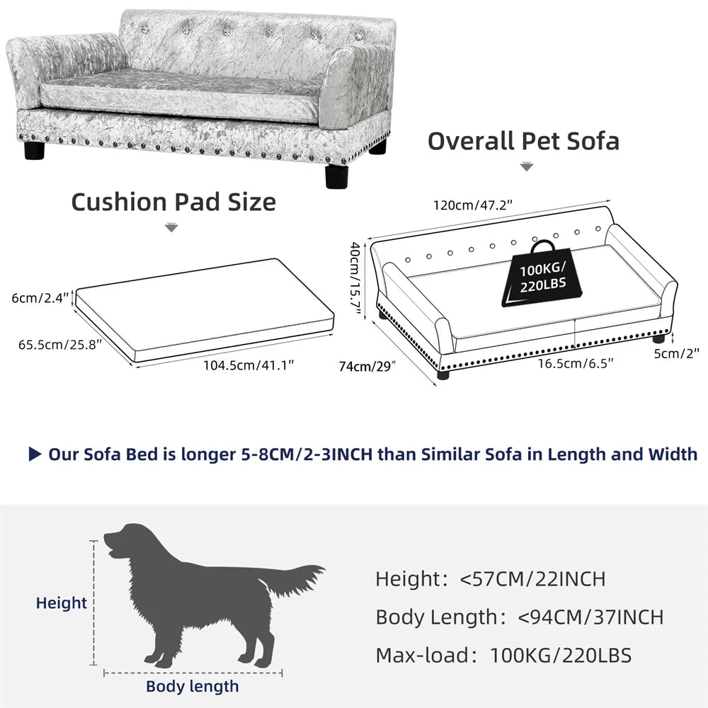 BORWART CN Heavy Duty Raised Pet Sofa Bed For Dogs And Cats