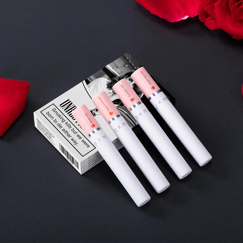 Lakerain Lip Gloss Set 4 Pcs Matte Waterproof Lip Glaze