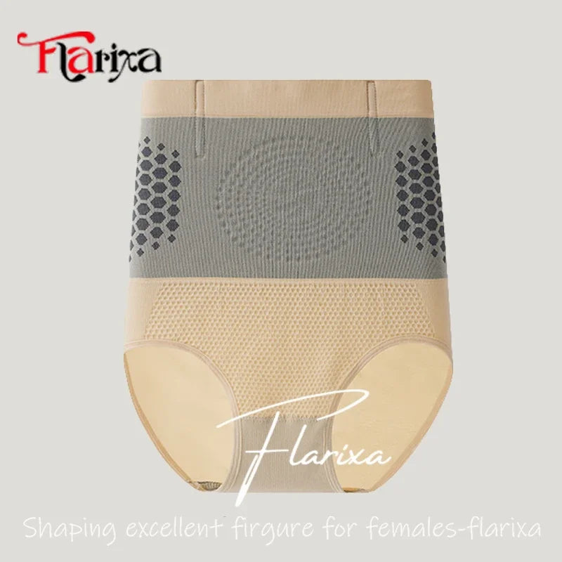 Flarixa Tummy Control High Waist Seamless Panties For Women
