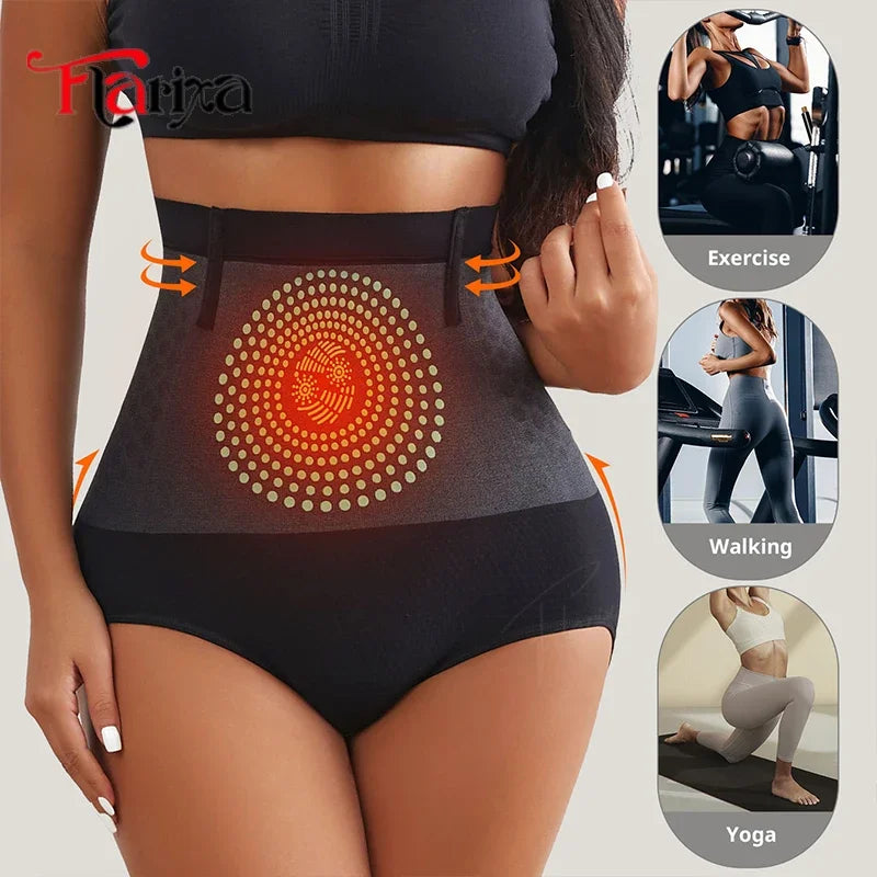 Flarixa Tummy Control High Waist Seamless Panties For Women
