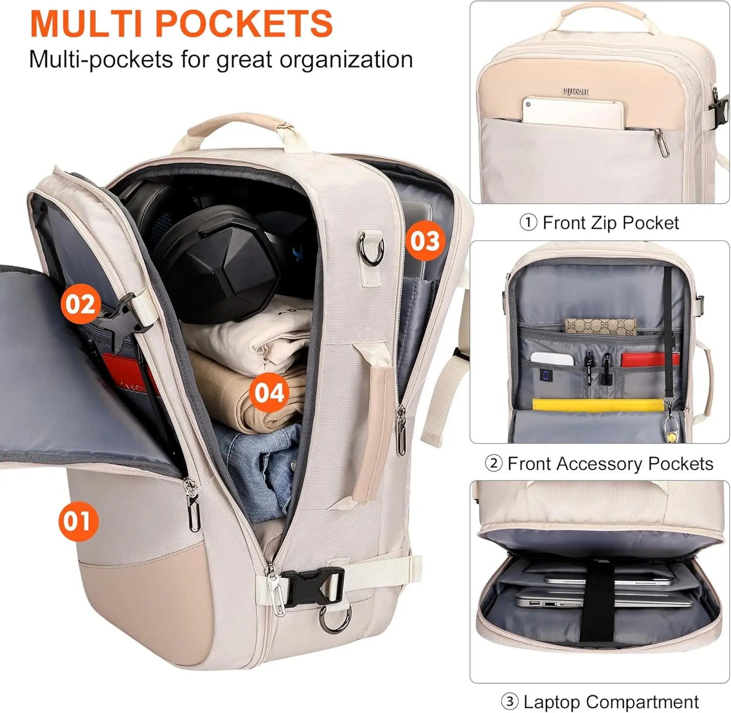 Travel Laptop Backpack Carry On For Women Fits Laptop
