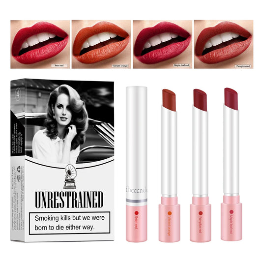 Lakerain Lip Gloss Set 4 Pcs Matte Waterproof Lip Glaze