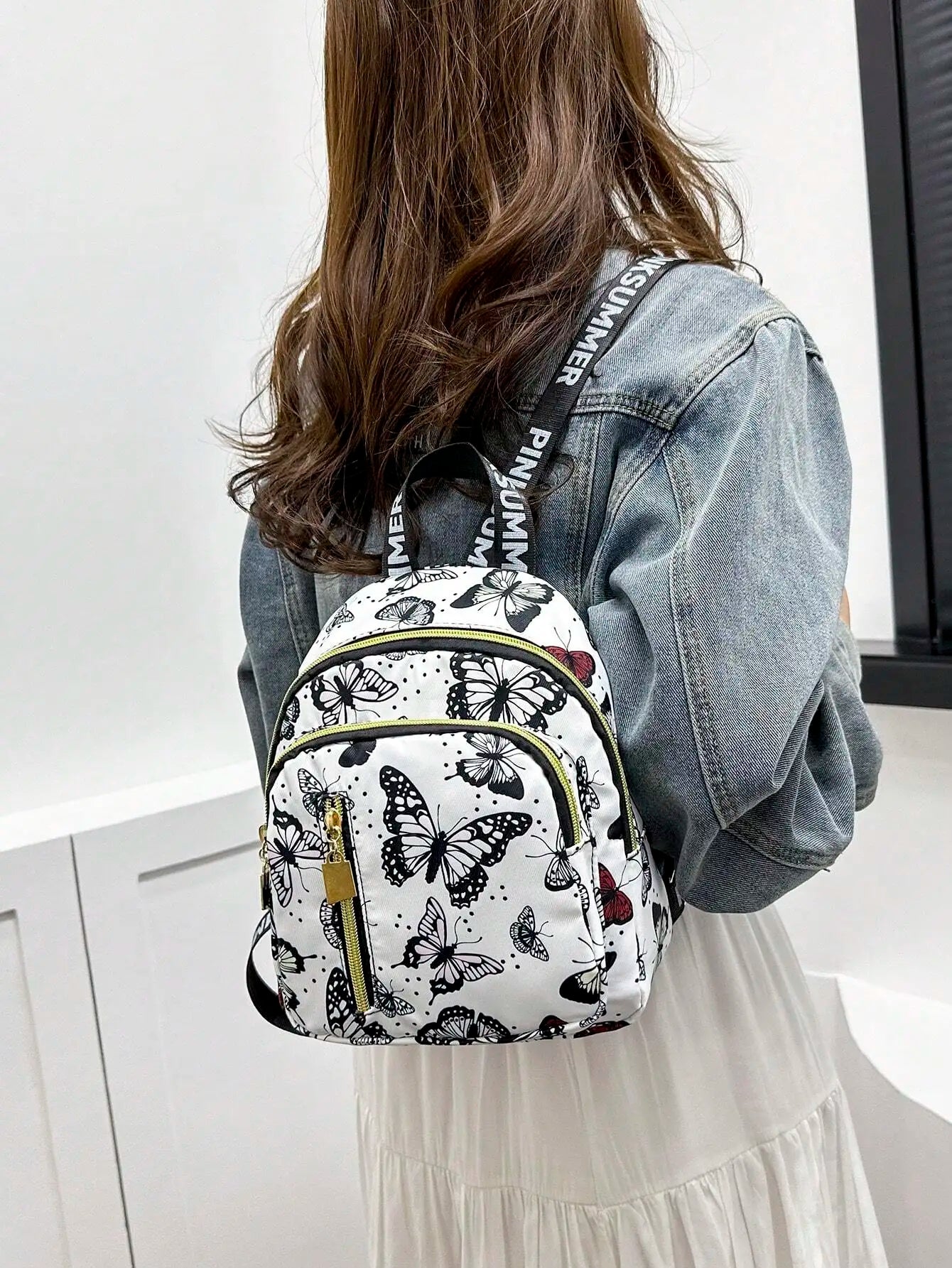 Nylon Women's Black Backpack With Laptop Compartment Casual Everyday