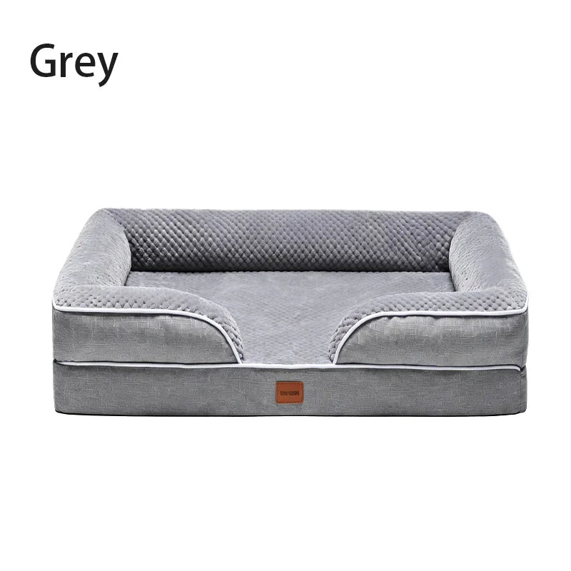 Orthopedic Memory Foam Dog Bed With Washable Waterproof Cover