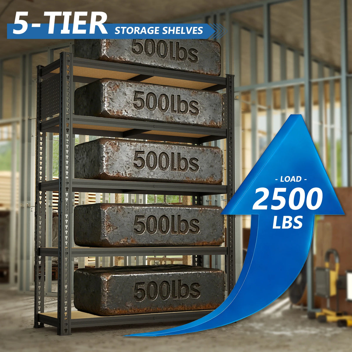 Sarenzoong Heavy Duty Adjustable Metal Storage Shelving Rack