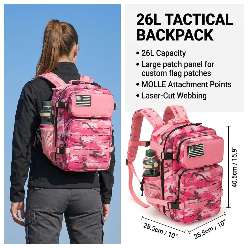 ReFire Gear Molle Tactical Backpack Featuring Cup Holders