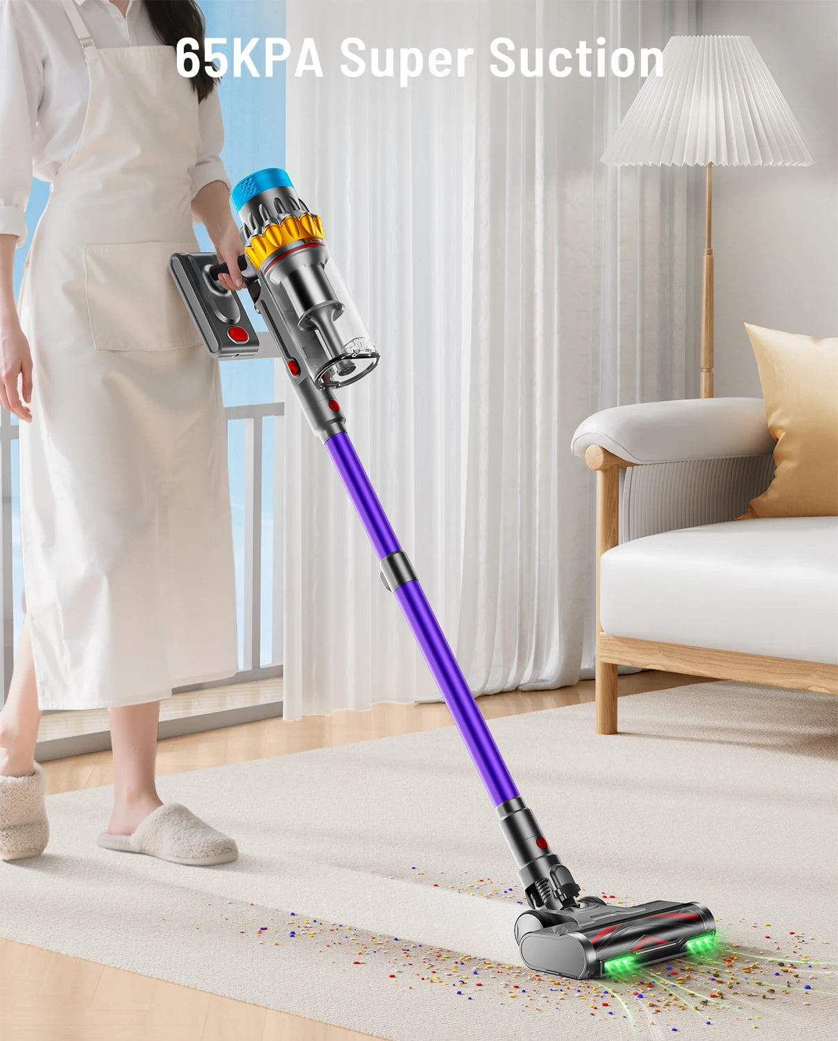 VAKERR X15 Pro 650W Cordless Vacuum Cleaner For Pet Hair HEPA