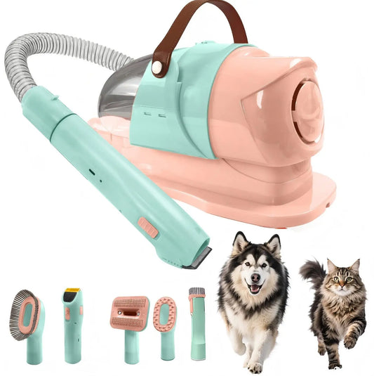 Pet Grooming Vacuum Kit With Professional Clipper And Hair Removal