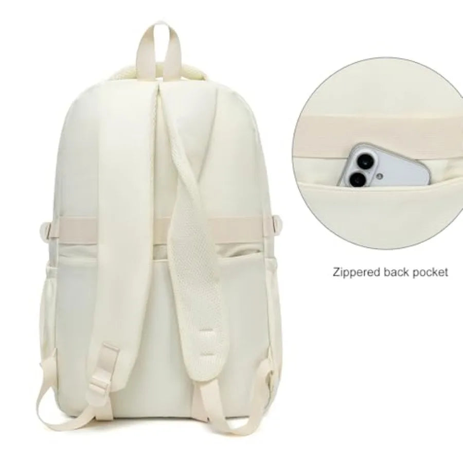 PVC School Backpack For Teens Laptop Bag Travel Solid Design