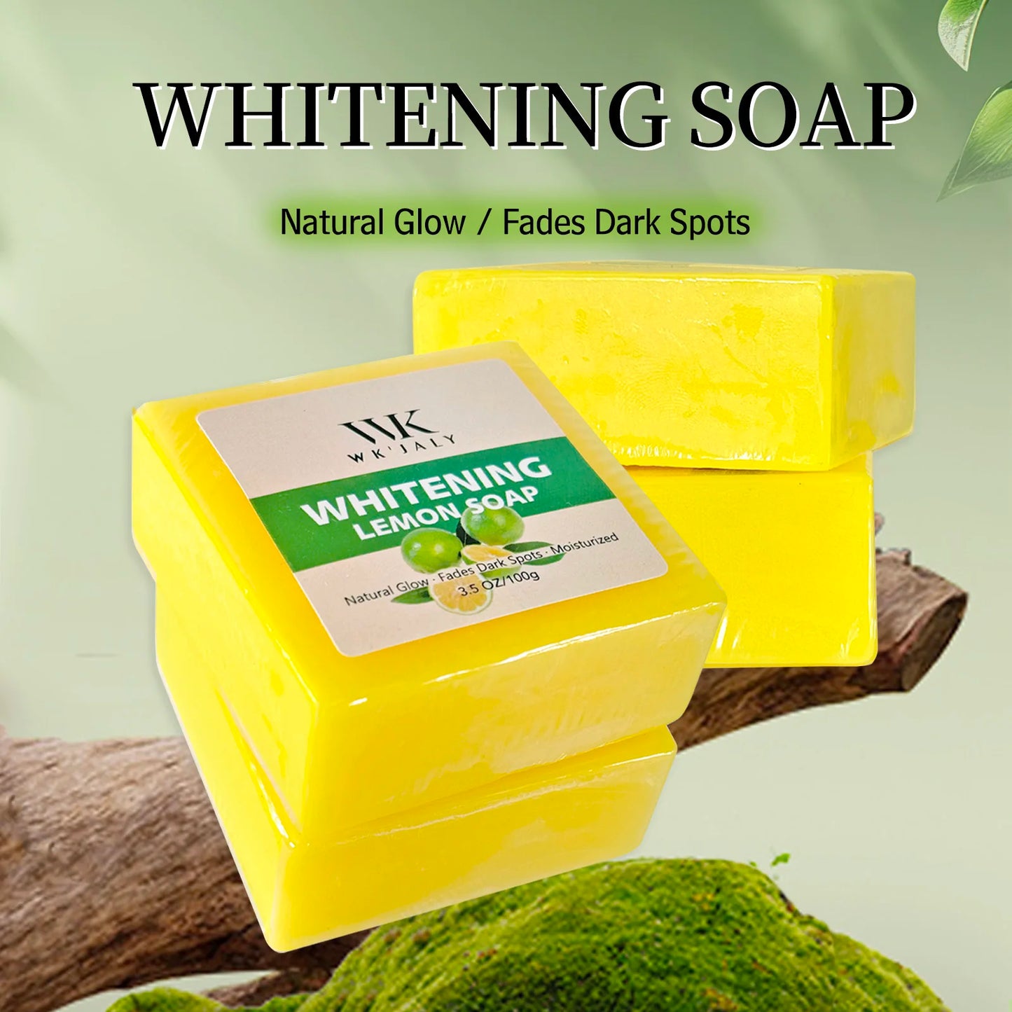 WKJALY Lemon Whitening Soap For Face And Body Glow