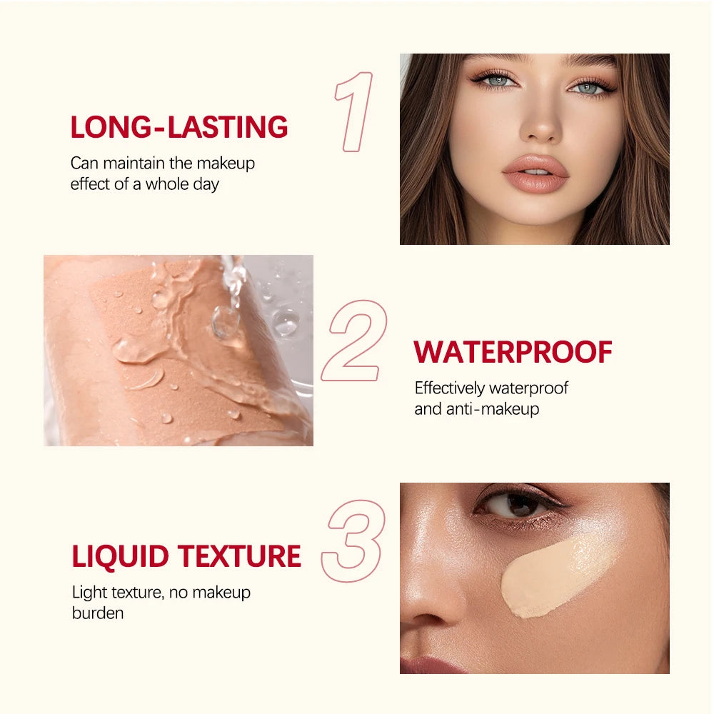Matte Foundation Base Cream Long Lasting Concealer Waterproof Makeup