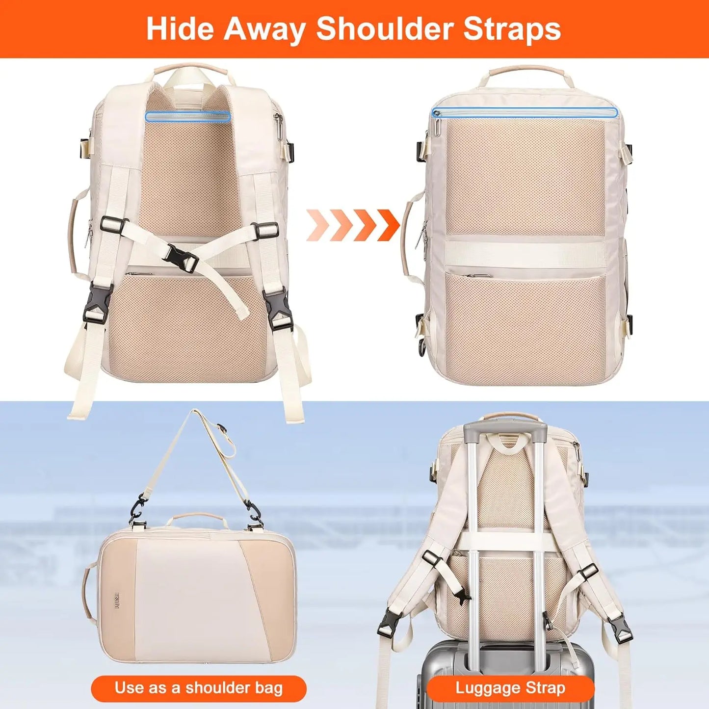 Travel Laptop Backpack Carry On For Women Fits Laptop