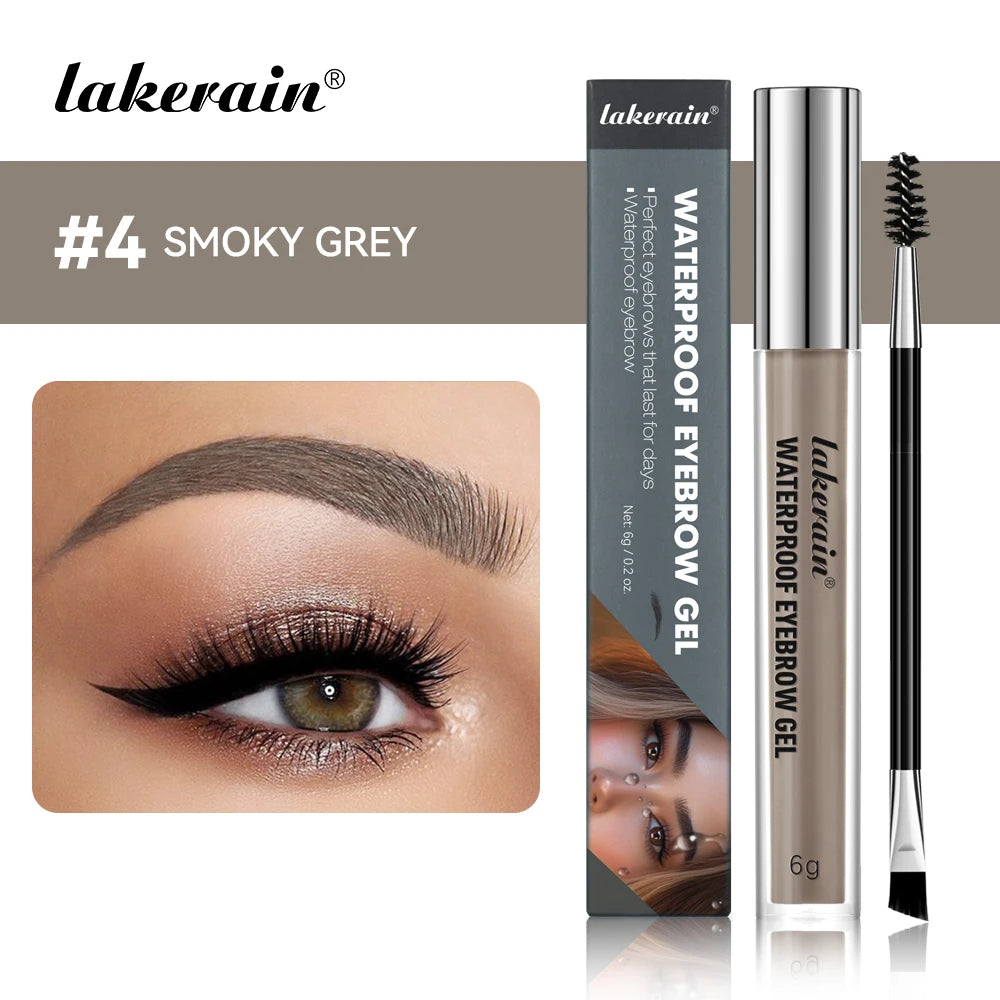 Lakerain Waterproof Eyebrow Gel Long Lasting High Pigmentation Silky Gel