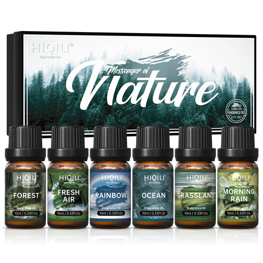 HIQILI Fragrance Oils Set Nature Theme Gift Pack For Aromatherapy