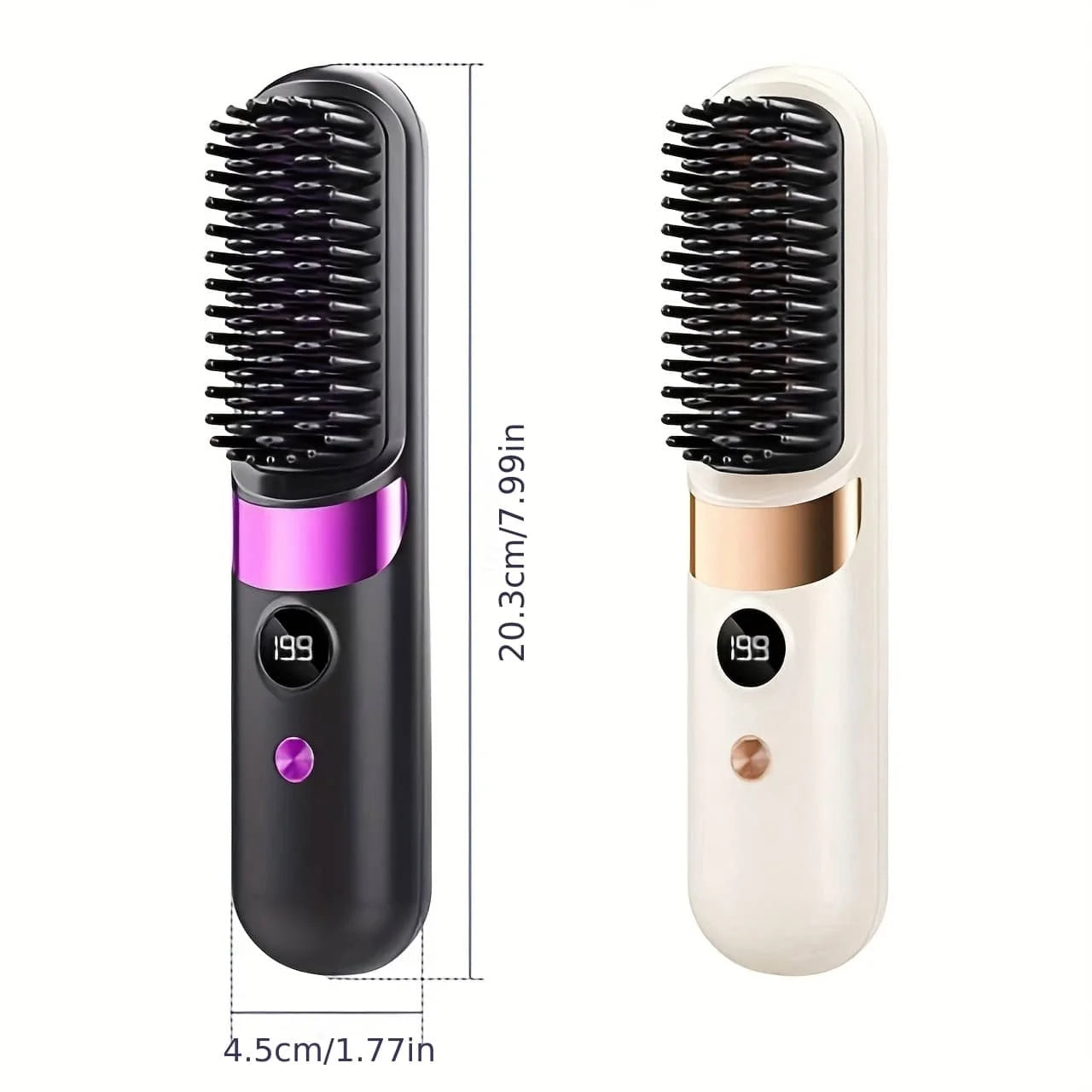 Mini Hair Straightener Comb Set USB Rechargeable Battery
