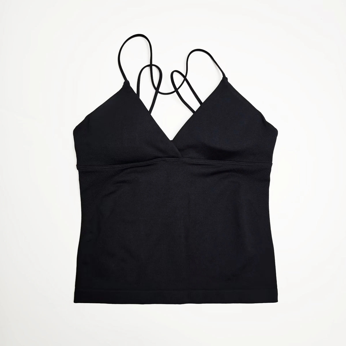 NCLAGEN Women's Seamless Twist Front Longline Yoga Workout Tank Top