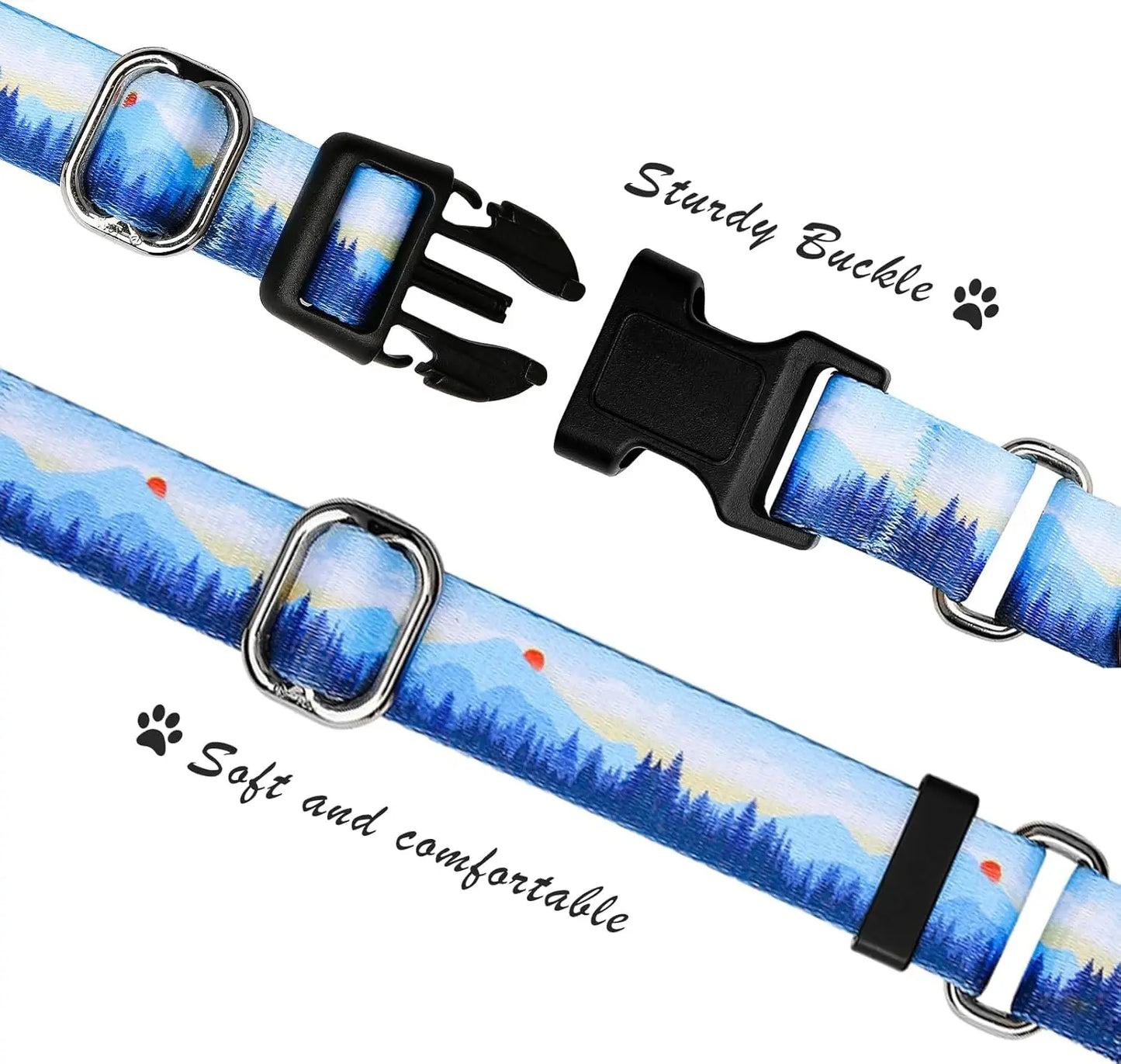 Soft Durable Martingale Dog Collar No Slip Buckle Comfort