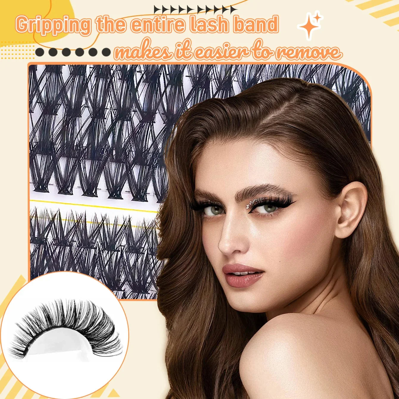 Individual Eyelash Extensions Kit With Lash Bond And Seal For Self Application