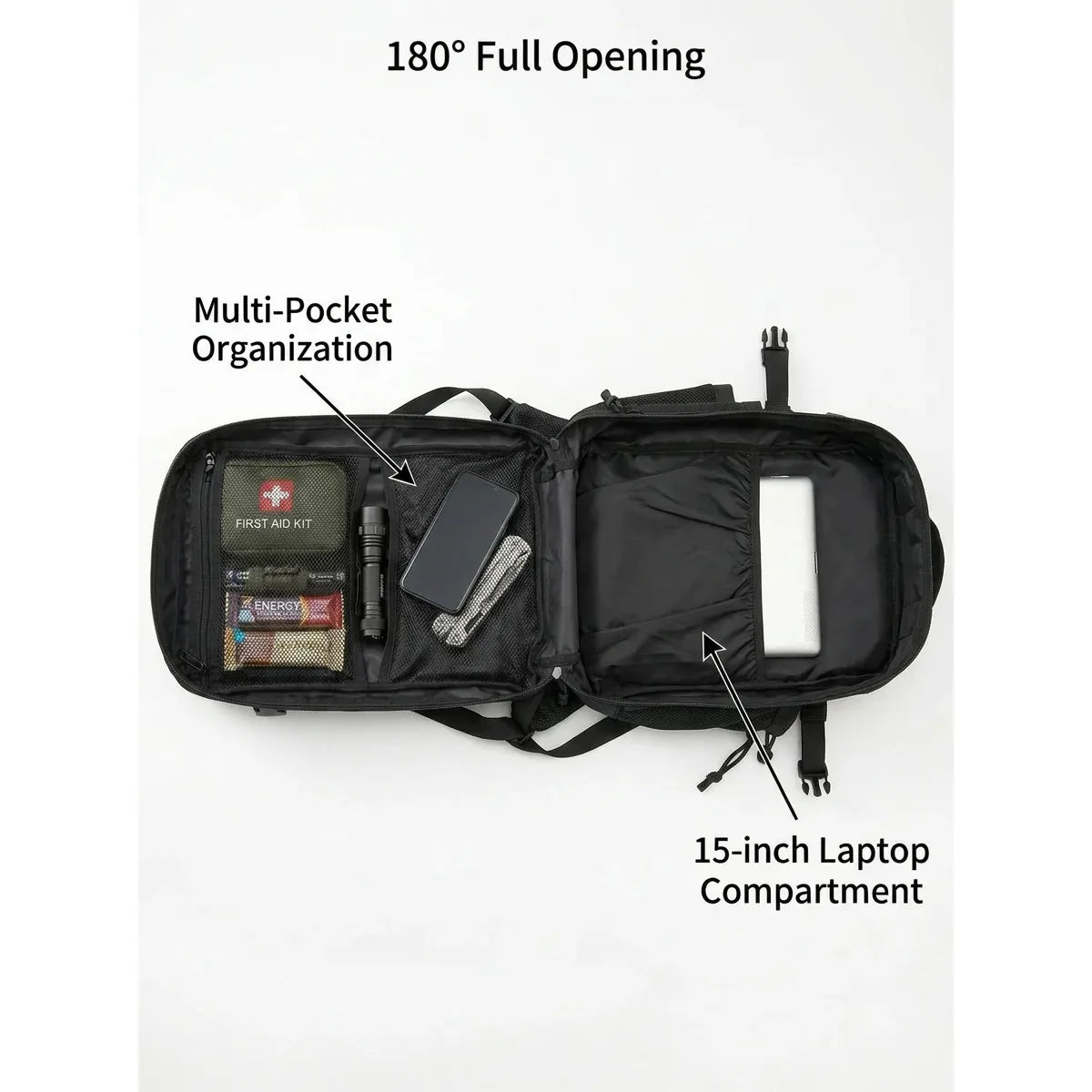 ReFire Gear Molle Tactical Backpack Featuring Cup Holders