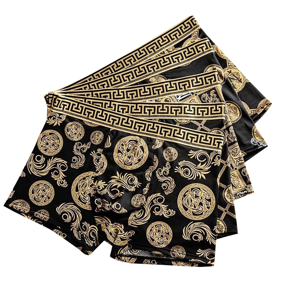 SYi Qarce Men's Boxer Shorts Breathable Print Underwear