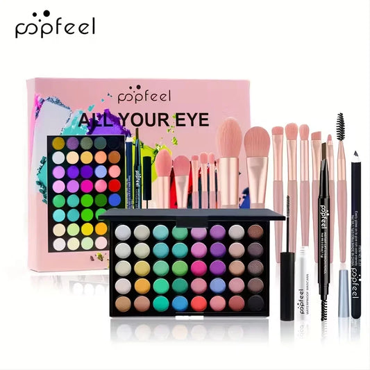 Christmas Eyeshadow Palette Makeup Kit With Mascara Eyeliner And Brushes