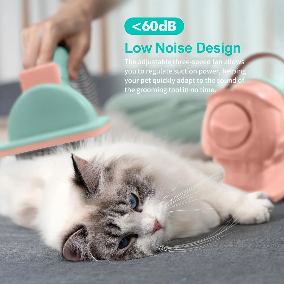 Pet Grooming Vacuum Kit With Professional Clipper And Hair Removal